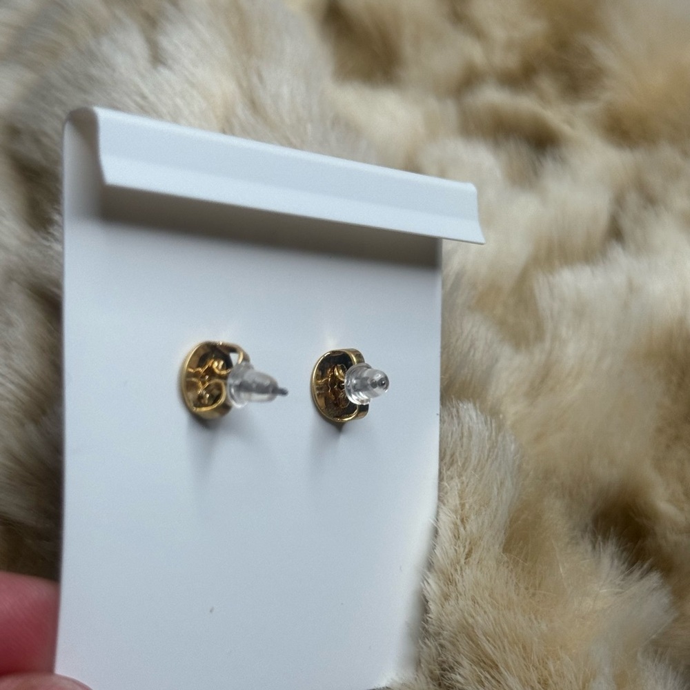 Tory Burch Gold and Pearl Floral Earrings - Picture 5 of 5